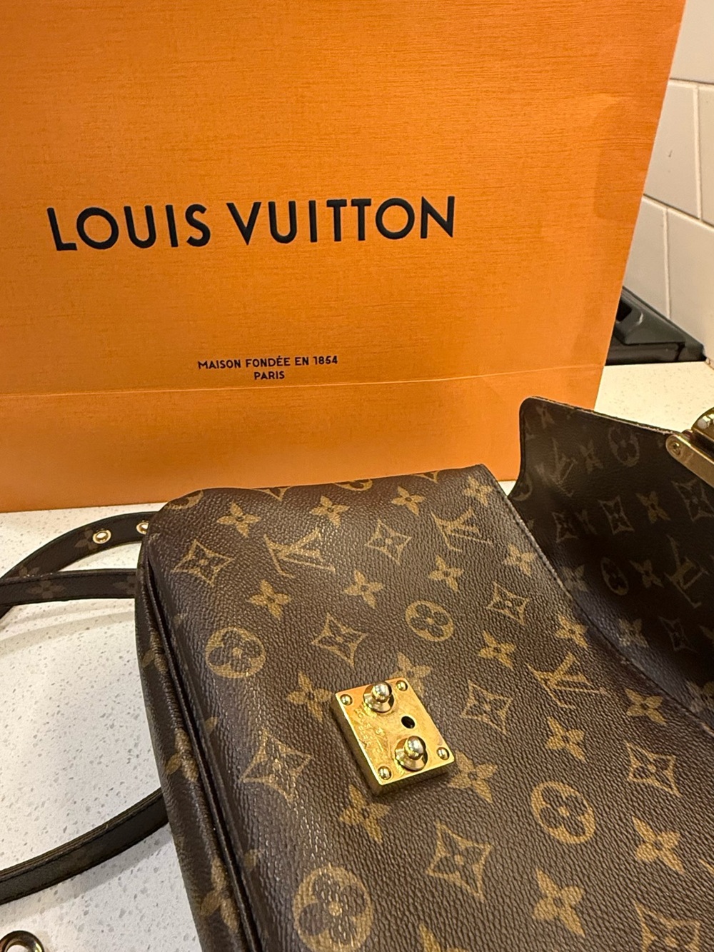 Louis Vuitton Brown Monogram Canvas Pochette Metis-Style Crossbody - Picture 14 of 16